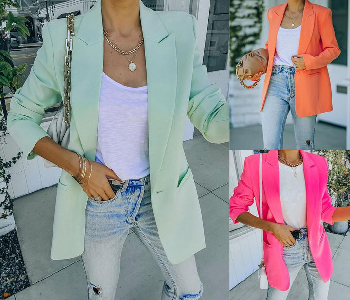 Ladies Elegant Jacket with Textured Chic Cut and Style