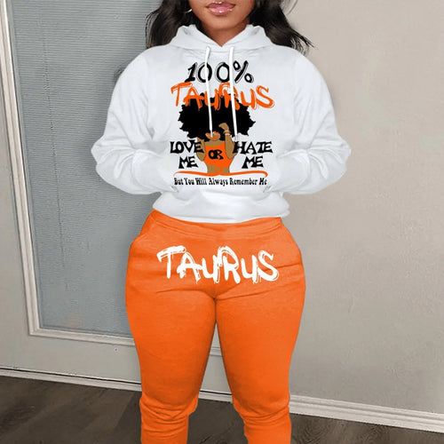 Women's hoodie and jogger pants set with a unique astrological pattern Amarae