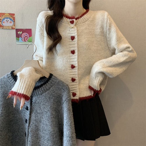 Gilet pour femmes avec boutons en forme de cœur Chic & Stil