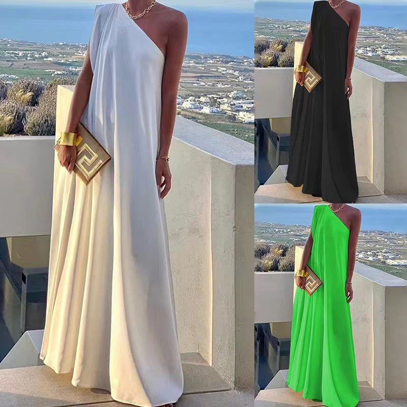 Lune London Women's One Shoulder Maxi Dress