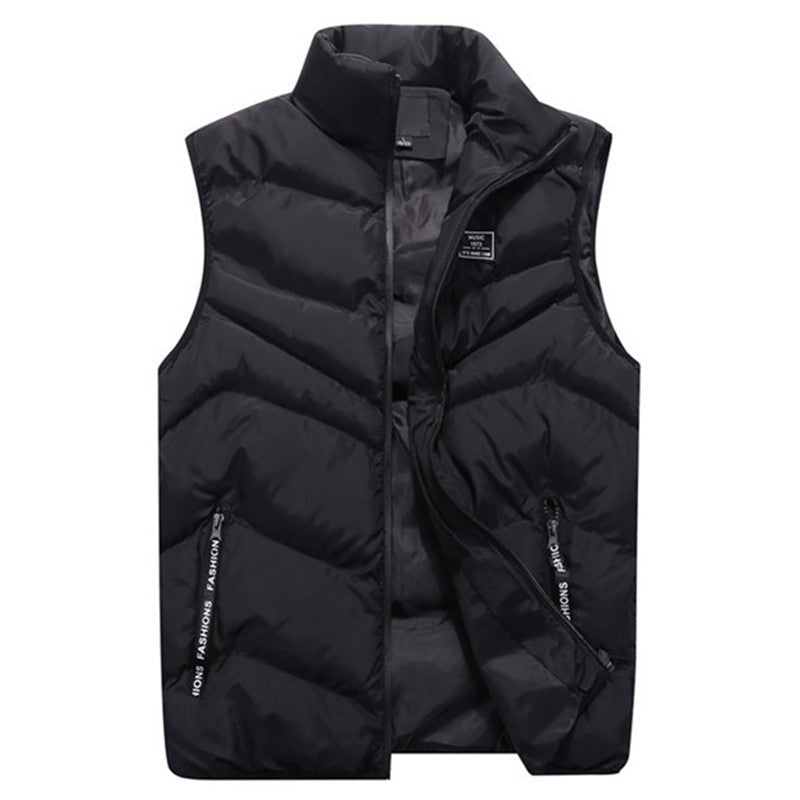 Ladies quilted gilet with high collar and zippered side pockets Amarae