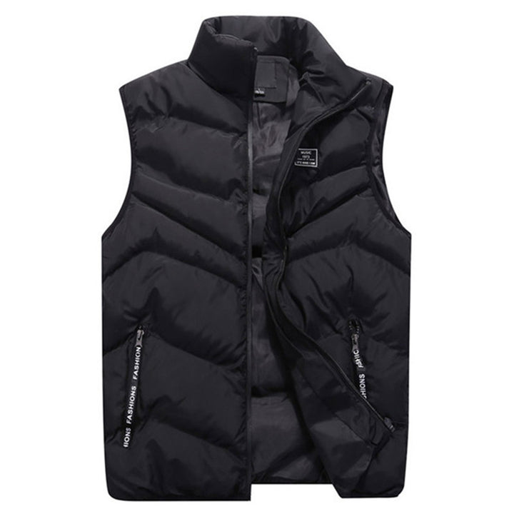 Ladies quilted gilet with high collar and zippered side pockets Amarae