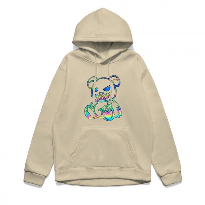 Ladies hoodie sweatshirt with cool bear motif and comfortable fit Chic & Stil