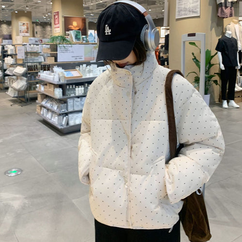 Elegant and modern women's down jacket with high pockets Amarae