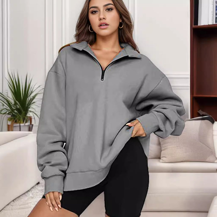 Oversized sweatshirt for women with high collar Amarae
