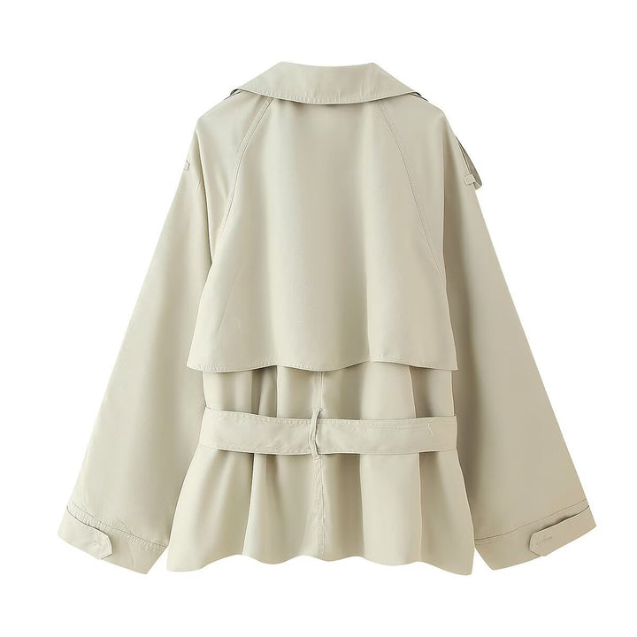 Casual trench coat for women with practical tie loop and elegant collar Lune London