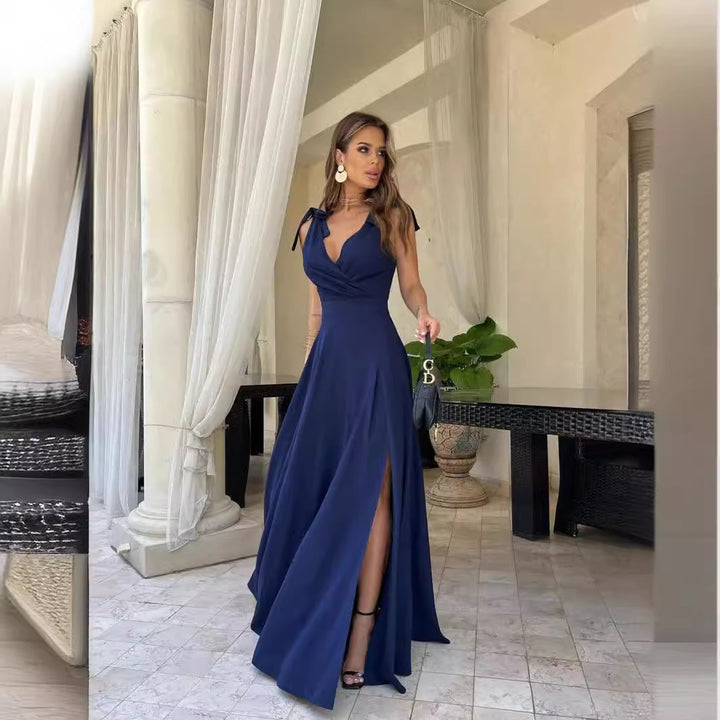 Evening dress for women with high slit Lune London