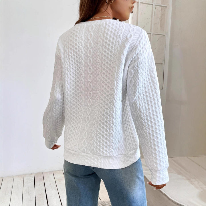 Knitted sweater for women with a textured surface and a casual fit Lune London