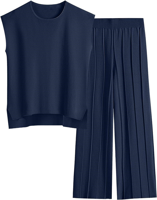 Ladies casual top with wide-cut pants Lune London