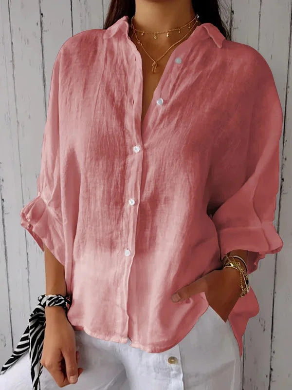 Light linen blouse for women with a relaxed fit Lune London