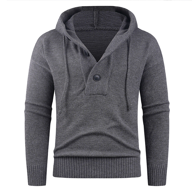 Trendy hoodie for men with button detail Lune London