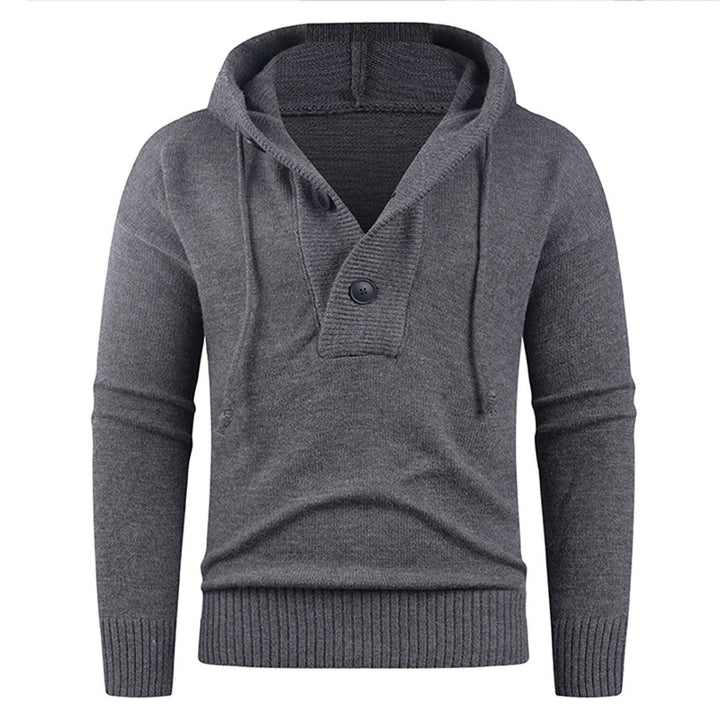 Trendy hoodie for men with button detail Lune London