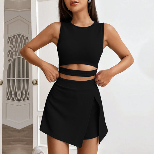 Chic & Stil Women's Crop Top and Skirt Set