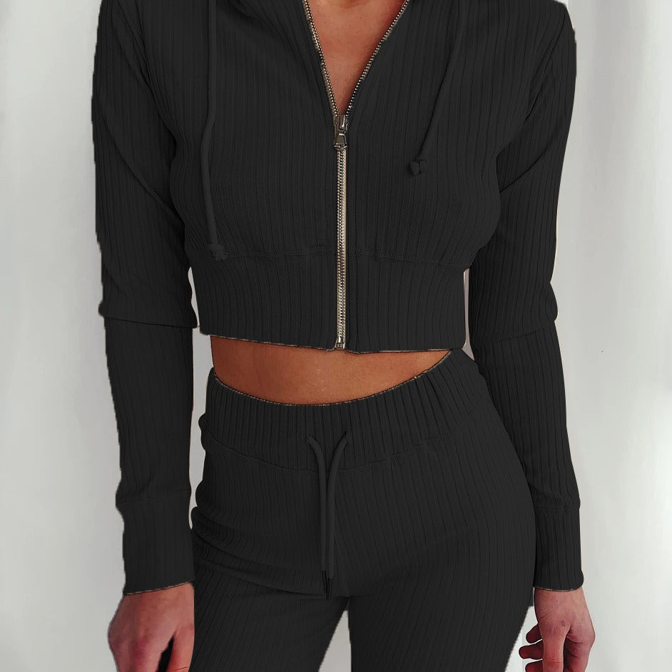 Dames Ensemble de Crop Top Sportif et Leggings Chic & Stil