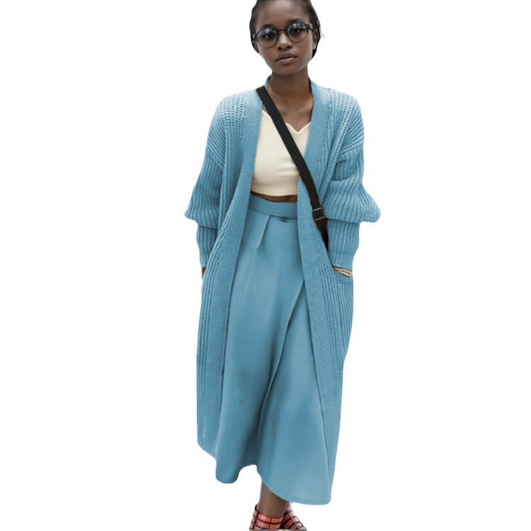 Elegant chunky knit coat for women Lune London