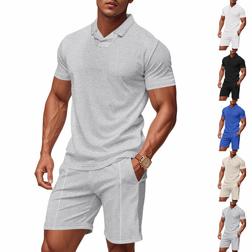 Men's polo and shorts set with structured design Amarae
