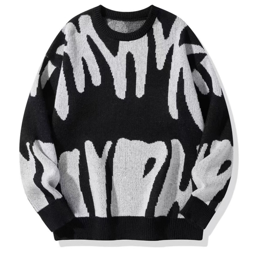 Ladies Oversized Sweater with Exciting Pattern Lune London