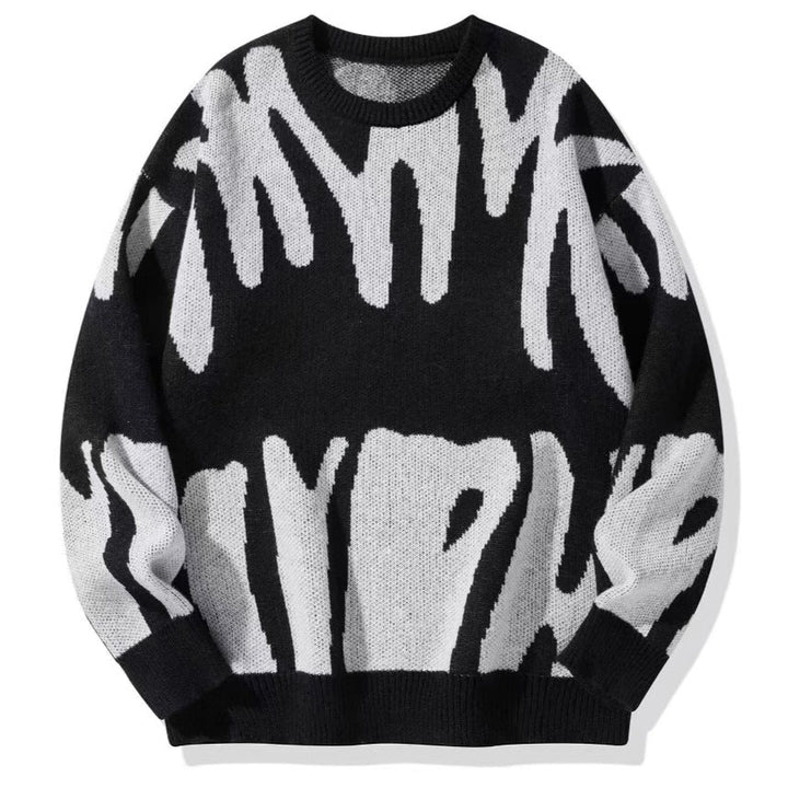Ladies Oversized Sweater with Exciting Pattern Lune London