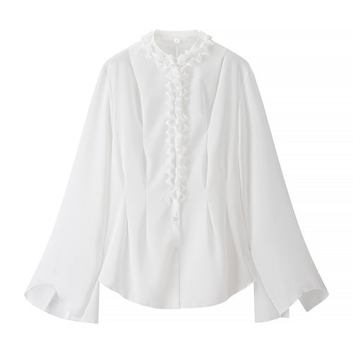 Elegant blouse for women with ruffle details Amarae