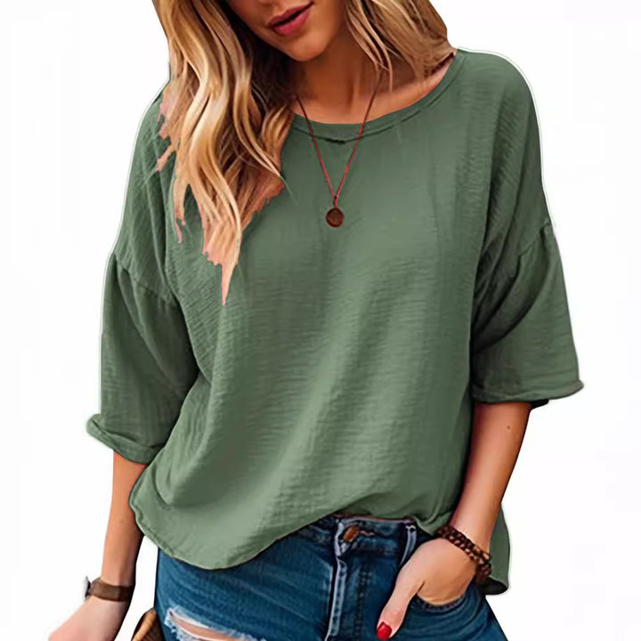 Oversized long sleeve shirt for women in soft structured material Lune London