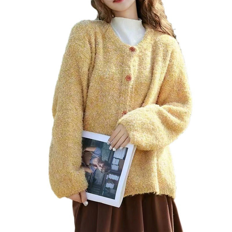 Cardigan en tricot confortable pour femme avec boutons décoratifs et coupe décontractée Chic & Stil