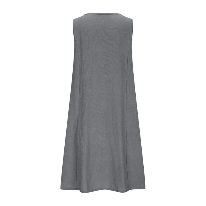 Women's Casual Sleeveless Dress with Double Pockets Lune London