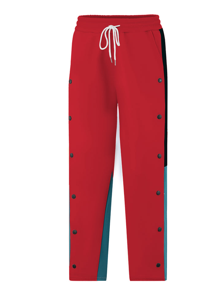 Men's sporty jogger pants with zipper, side pockets, and snap button Lune London