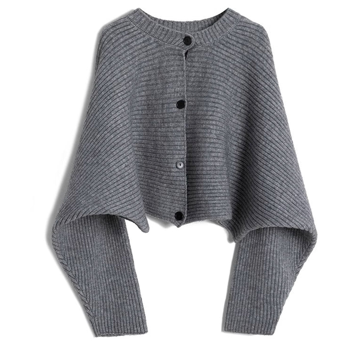 Fashion knitted jacket for women with button detail and structured design Lune London