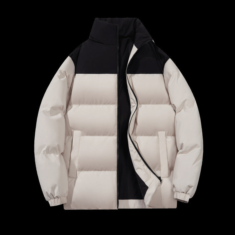 Isolated puffer jacket for men with high collar Lune London