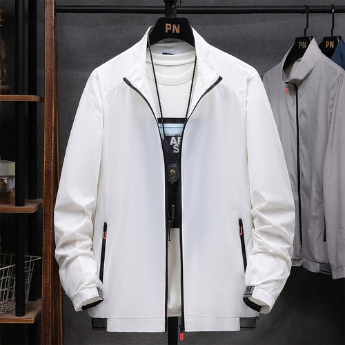 Lightweight transitional jacket for men waterproof with practical zip pockets Amarae