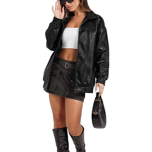 Casual transition jacket for women with elastic cuffs and a convenient zipper Amarae