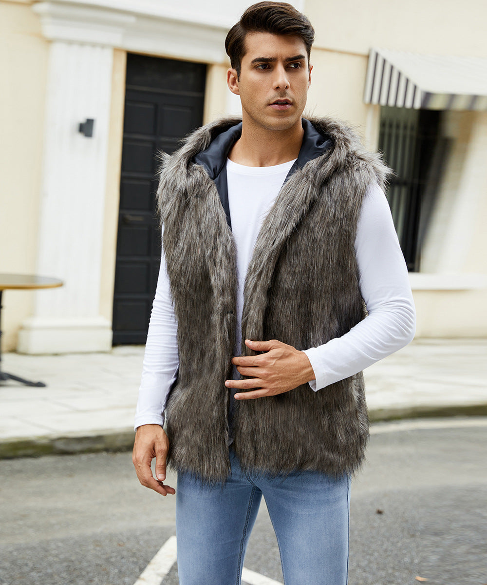 Men's Chic and Stylish Faux Fur Vest