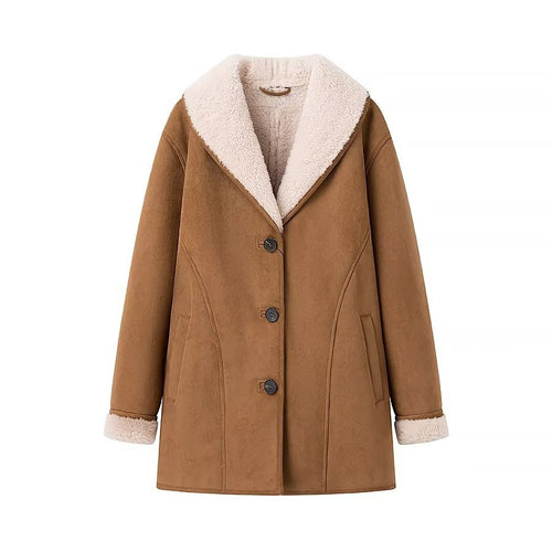 Casual coat for women with extra soft lining and chic button placket