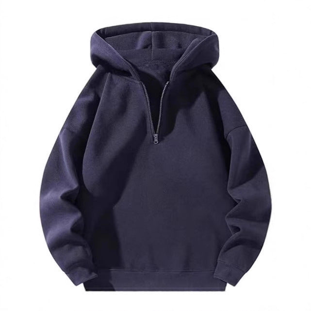 Hooded sweater for women with high collar and full zip Lune London