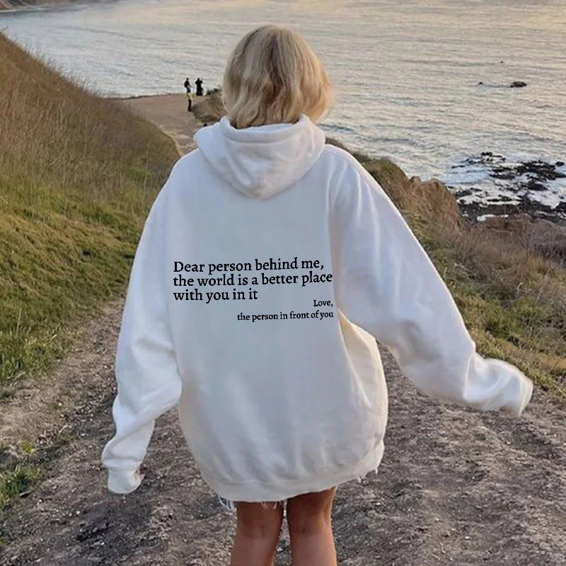 Ladies Oversized Hoodie with Chic Inspiring Writing