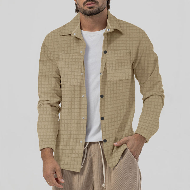 Casual checkered shirt for men with two chest pockets and modern fit Lune London