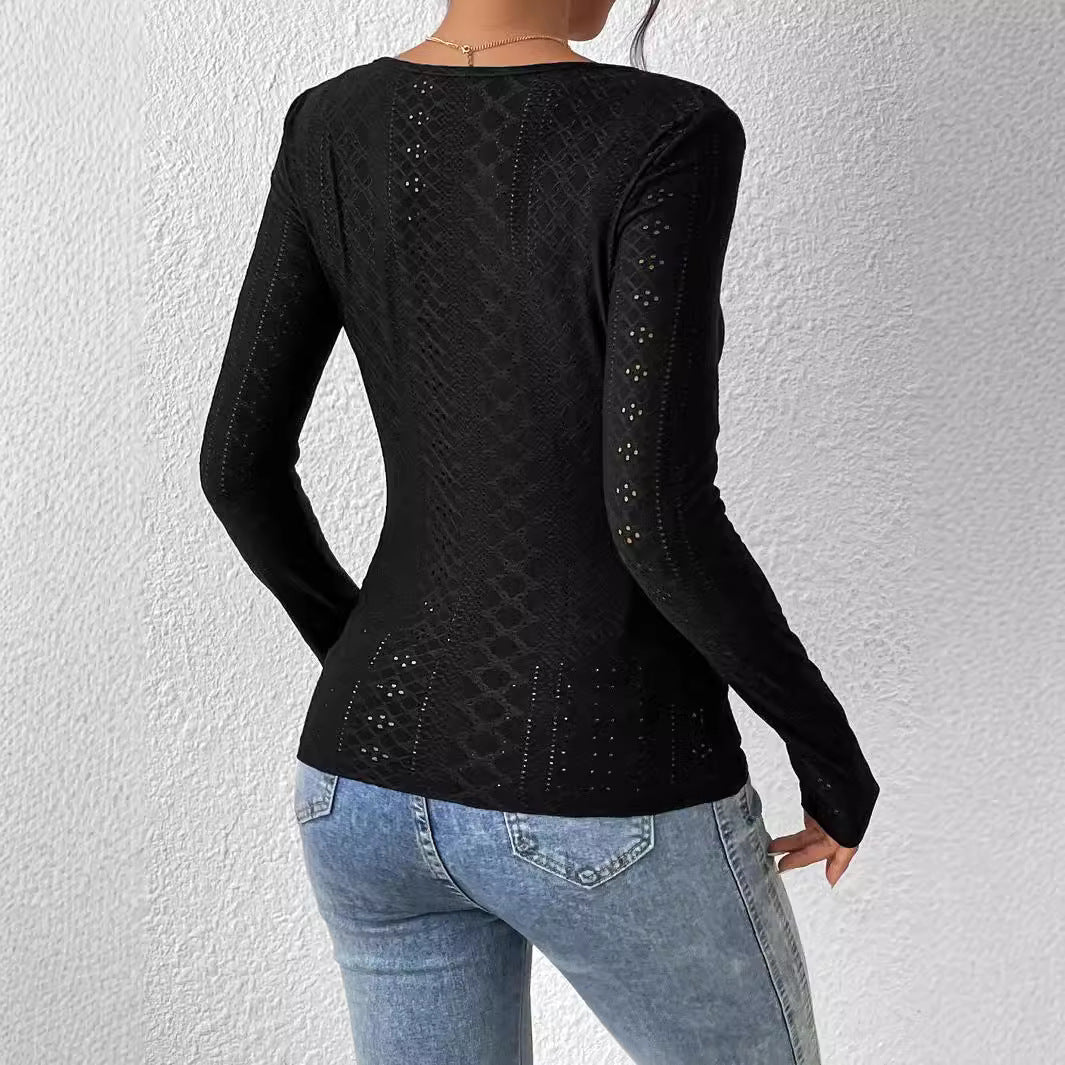 Bodies à manches longues pour femmes avec encolure carrée et volants élégants Chic & Stil