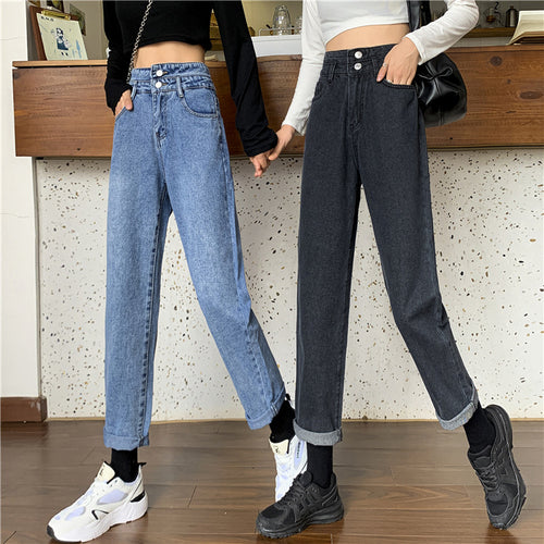 Jean Mom taille haute pour femmes avec ourlets amovibles Chic & Stil