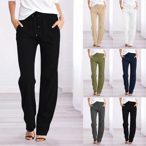 Comfortable leisure pants for women with elastic waistband and practical side pockets Amarae