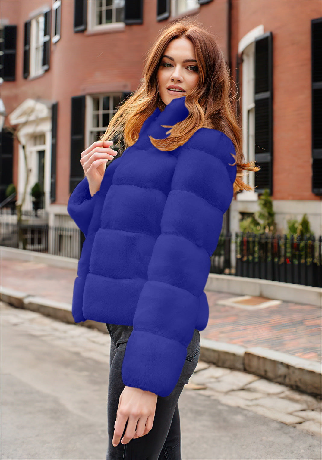 Ladies Chic High Collar Padded Jacket