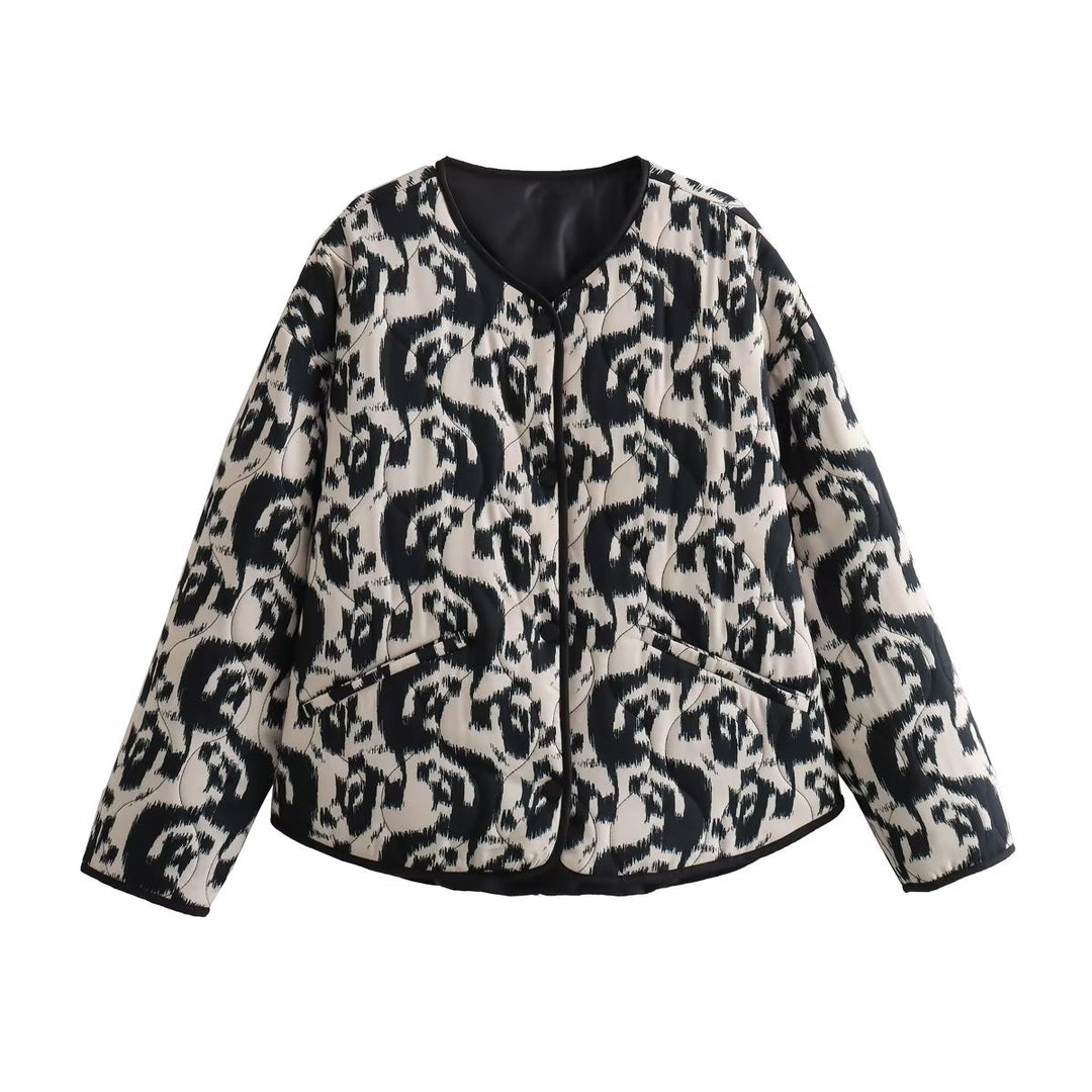 Urban women's lined bomber jacket with unique pattern Lune London