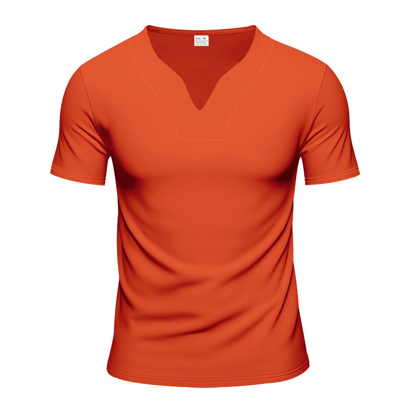 Short sleeve men's t-shirt with V neck and breathable fabric Lune London