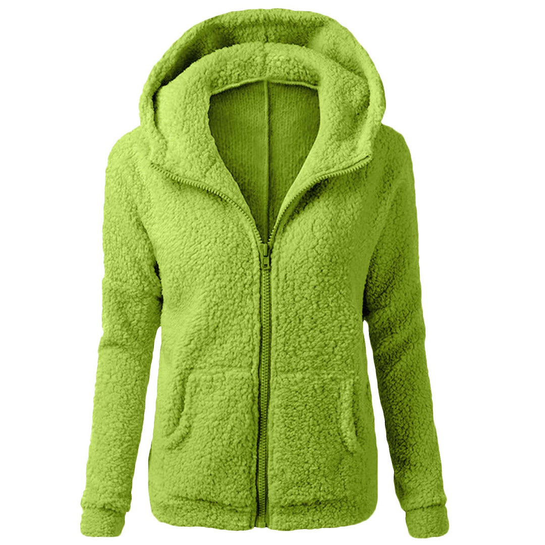 Women's fleece jacket with cozy hood Chic & Stil
