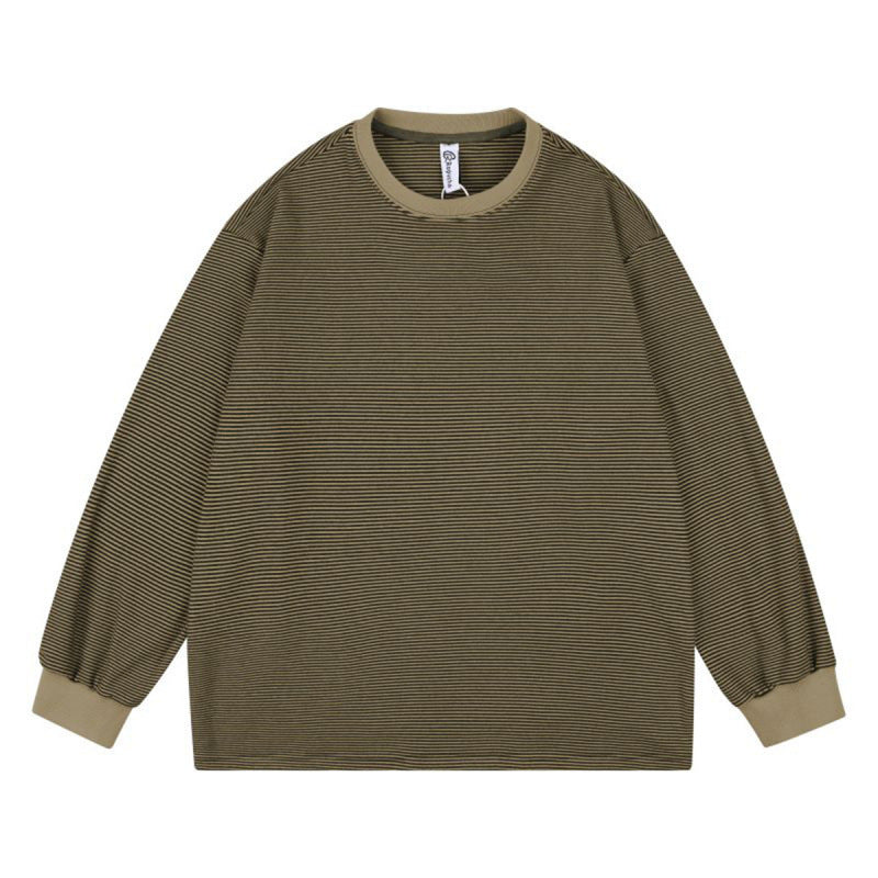 Unisex Wide Striped Long Sleeve in Oversized Cut with Ribbed Cuffs Amarae