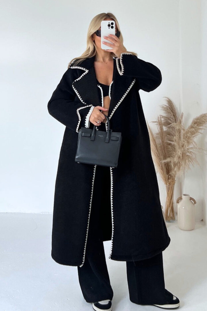 Ladies Elegant Boucle Coat Amarae