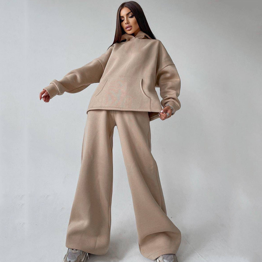 Lune London | Women's Casual Oversized Hoodie and Wide Leg Pants Set