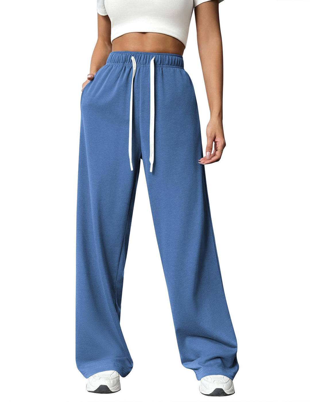 Women Comfortable Loose-Fitting Leisure Pants with Elastic Waist Chic & Stil