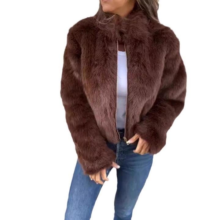 Cozy women's jacket with high collar Lune London