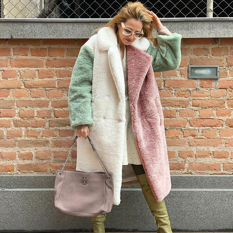 Long coat for women in soft teddy fur Lune London