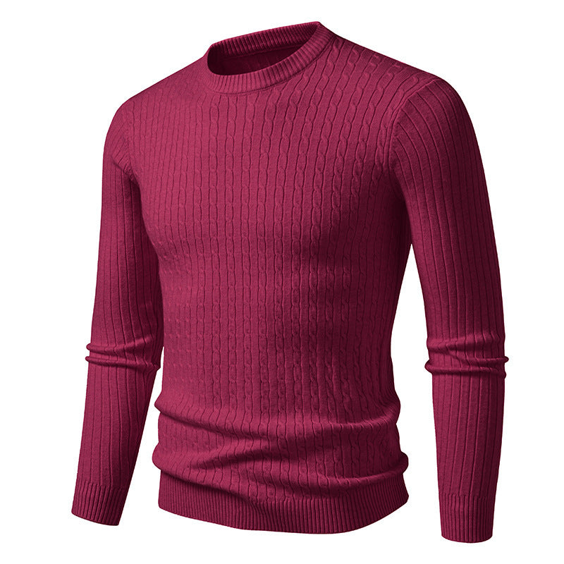 Thick knit sweater for men with elegant braid pattern Lune London